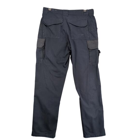 Tru-Spec Black Tactical Cargo Pants Mens 36x33 Ripstop Adj Waist Reinforced Knee - Picture 2 of 10